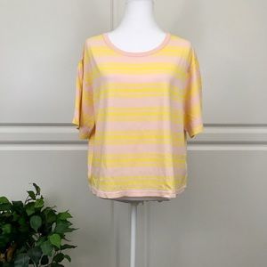 J Crew Cropped Striped T-Shirt